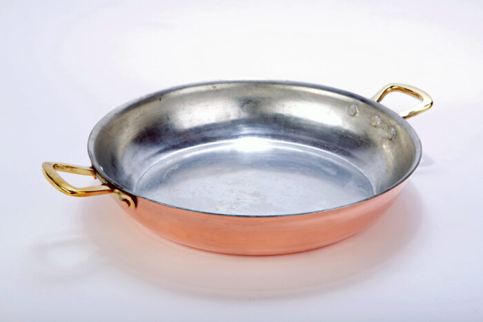 L1202 Copper frying pan with two handles