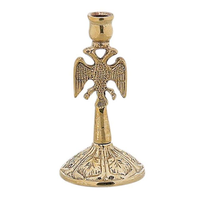 V3021 Candlestick with double-headed eagle H 9cm