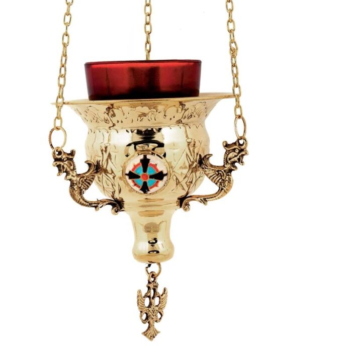 V3082 Hanging vigil lamp with enamel 12 cm
