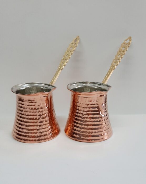 S1100-4 SET Copper coffee pot hammered 2 PCS SET