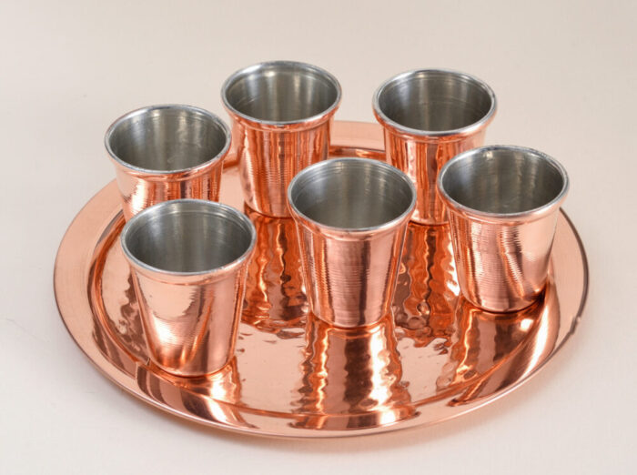 S5653 Set of copper tray and 6 shots
