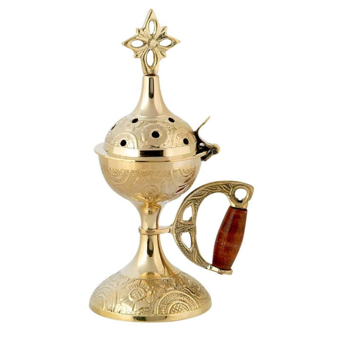 V3075 Censer with wooden handle 16cm